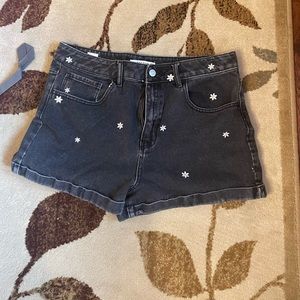 PacSun flower denim shorts